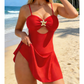 Women's Cutout Swimdress with Starfish Detail