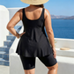 👙 50% DE RÉDUCTION !💐 Maillot de bain deux-pièces pour femme : haut ample et short – effet amincissant au niveau du ventre, shorty, bon maintien ✨