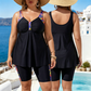 👙 50% DE RÉDUCTION !💐 Maillot de bain deux-pièces pour femme : haut ample et short – effet amincissant au niveau du ventre, shorty, bon maintien ✨