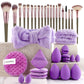 Coffret tout-en-un de pinceaux et éponges de maquillage
