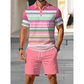 💥 -50% ! 👕 Ensemble Chemise & Short Imprimé Homme – Tissu Respirant & Coupe Stretch – Col Classique, Ceinture Élastique – Parfait pour l’Été, la Plage et les Vacances ✨🌴