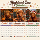 🐮Que mai 2027 vous apporte une chance incroyable ! 🔥Calendrier mural humoristique « Highland Cow » 2027 | Calendrier mural au format A4 |