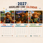 🐮Que mai 2027 vous apporte une chance incroyable ! 🔥Calendrier mural humoristique « Highland Cow » 2027 | Calendrier mural au format A4 |
