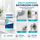 🚿✨Spray détartrant pour douche à action rapide – Élimine les dépôts minéraux tenaces et les taches d'eau calcaire. Rétablit le débit d'eau et redonne de l'éclat : il suffit de vaporiser et d'essuyer ! 🧼💪