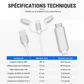 Cavo 3 en 1 pour téléphone vers HDMI