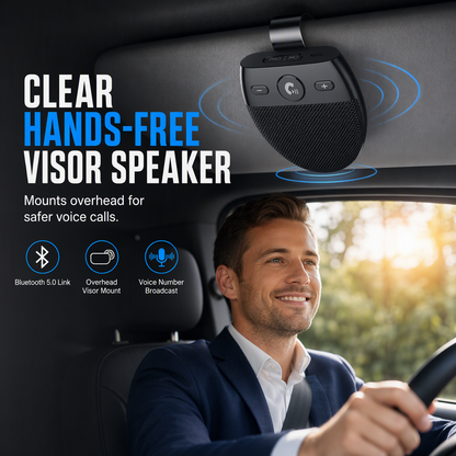 50% de Réduction – Kit Mains-Libres Bluetooth Voiture pour Pare-Soleil et Audio