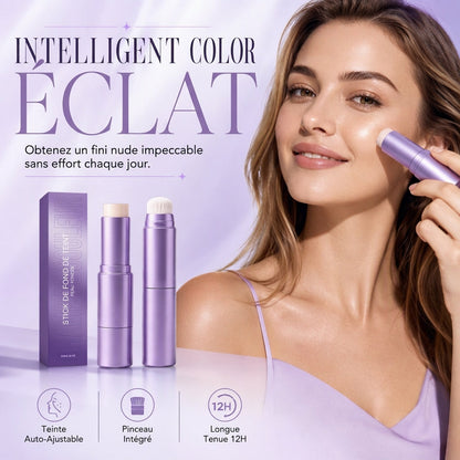 💄✨ Fond de teint en stick 2-en-1 auto-adaptatif au teint | Fond de teint en crème parfait pour un maquillage impeccable