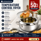 🍤🌡️ Cuve à frire en acier inoxydable pour tempura – Thermomètre intégré, panier égouttoir, corps profond, des fritures parfaites, croustillantes et moins grasses, comme au restaurant 🏮👌